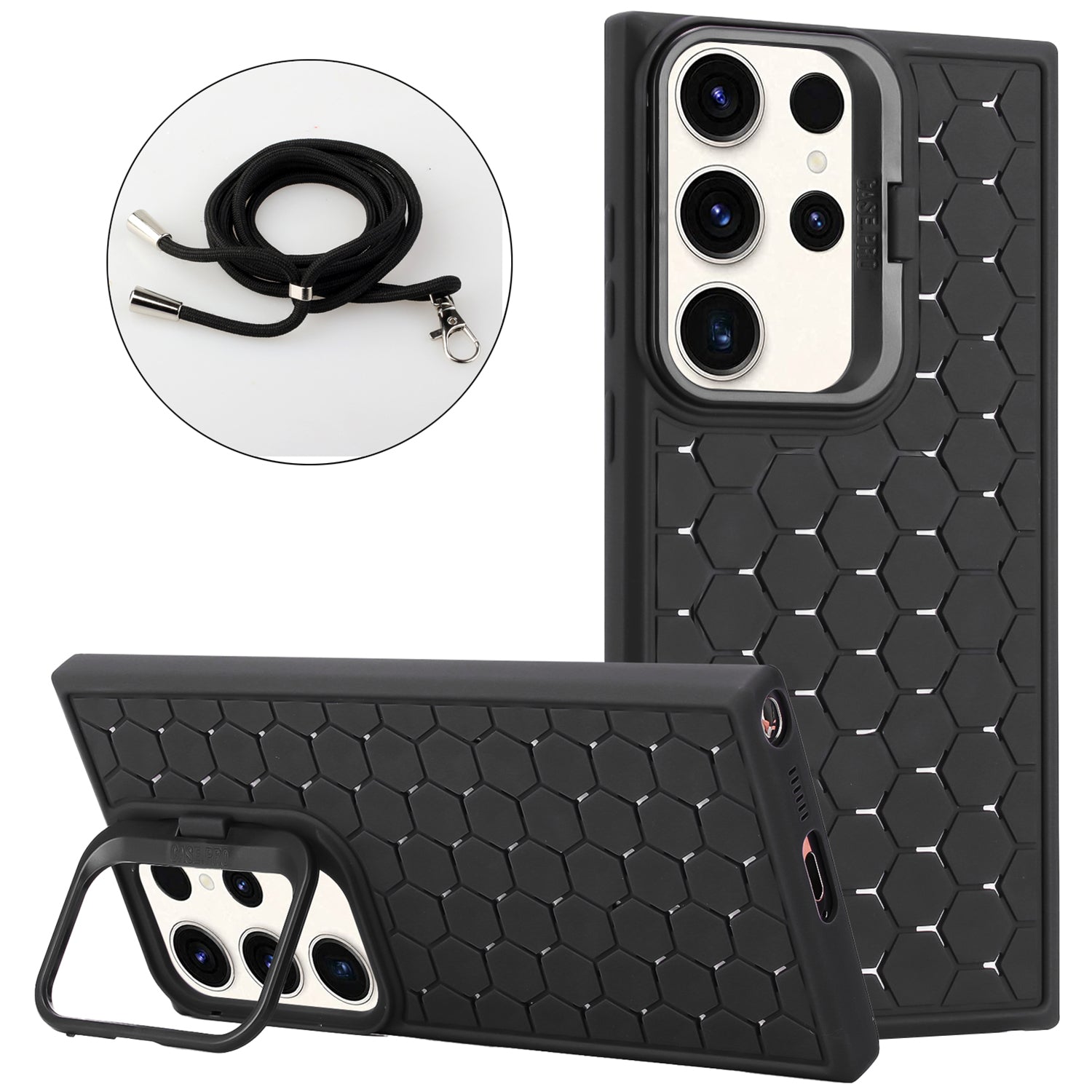 For Samsung Galaxy S23 Ultra Magnetic Case Kickstand TPU Phone Cover with Lanyard For Samsung Galaxy S23 Ultra Magnetic Case Kickstand TPU Phone Cover with Lanyard